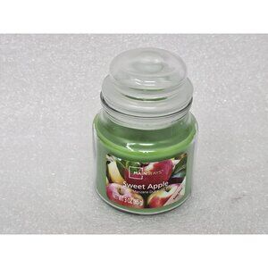 Mainstays Sweet Apple Manzana Dulce Scented Green 3 Oz Jar Candle With Lid